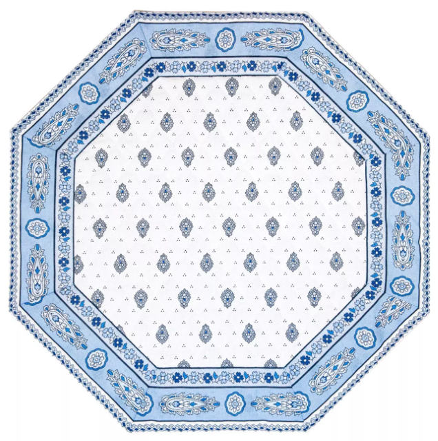 Octogonal table mat (Marat d'Avignon / bastide. white / bleu)